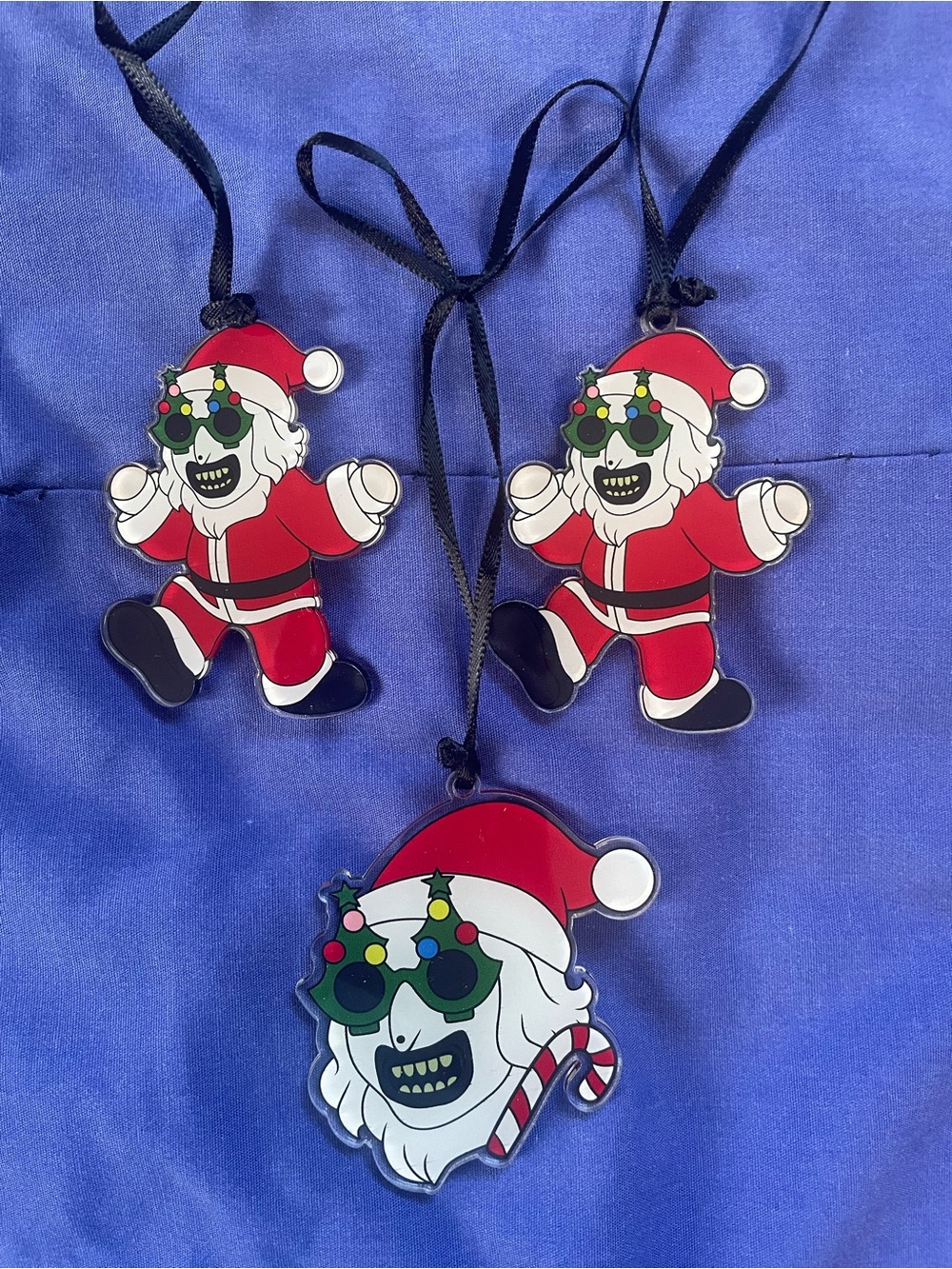 Damien Leone’s Terrifier 3: Art the Clown (Santa) Acrylic keychains X3